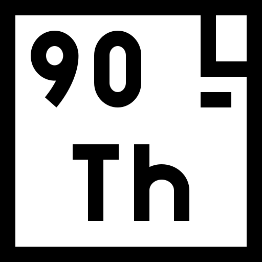 thorium Basic Straight Lineal Icône