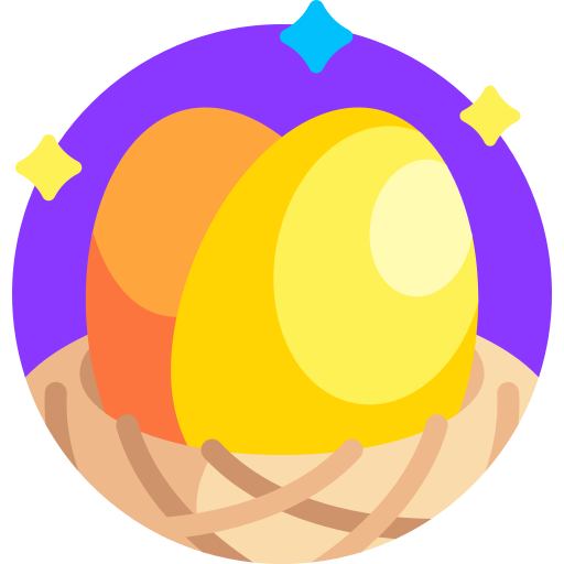 złote jajko Detailed Flat Circular Flat ikona