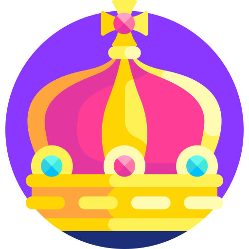 King crown Detailed Flat Circular Flat icon