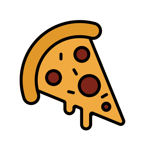 porción de pizza Generic Outline Color icono