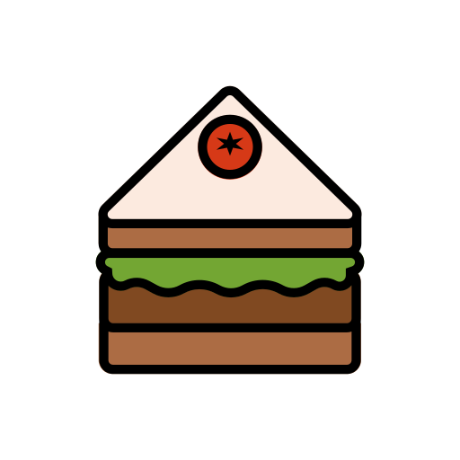 emparedado Generic Outline Color icono
