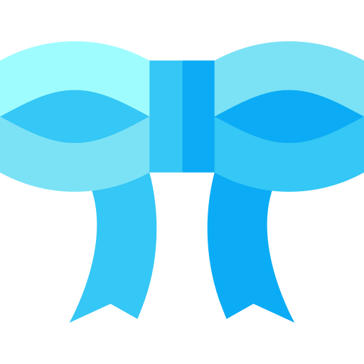 Ribbon bow Basic Straight Flat icon
