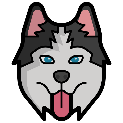 Siberian husky Generic Outline Color icon