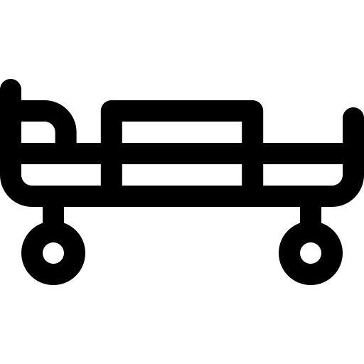 lit d'hôpital Basic Rounded Lineal Icône