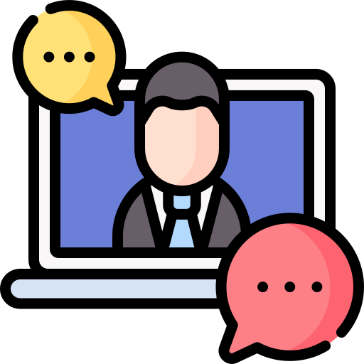 Online interview Special Lineal color icon