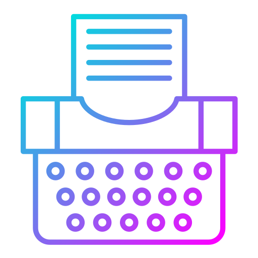 máquina de escrever Generic Gradient Ícone
