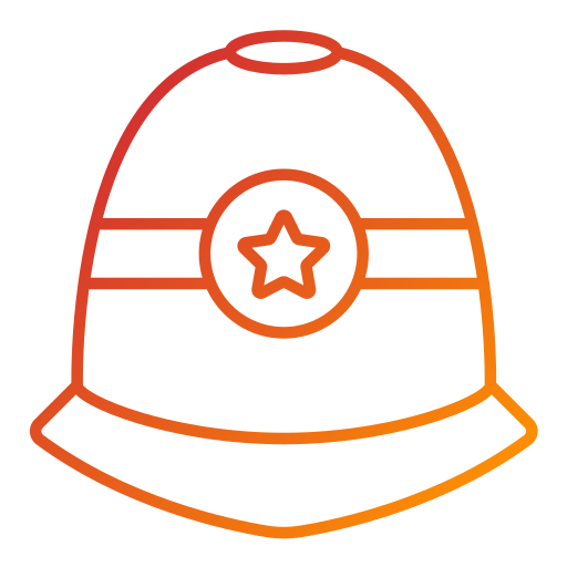 Полицейский шлем Generic Gradient иконка