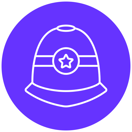 casco de policia Generic Flat icono