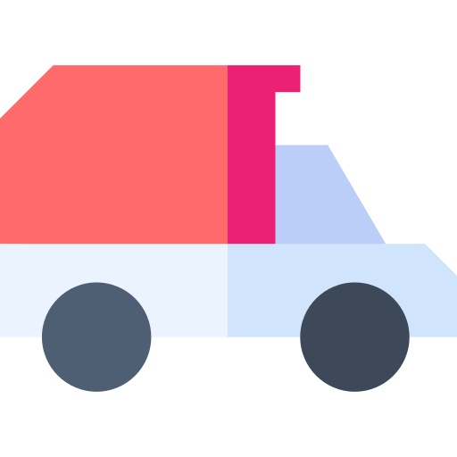 Toy truck Basic Straight Flat icon