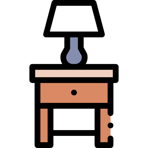 Прикроватный столик Detailed Rounded Lineal color иконка