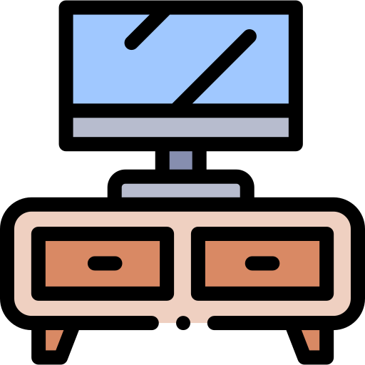 tavolo tv Detailed Rounded Lineal color icona