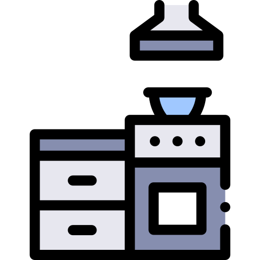 주방 Detailed Rounded Lineal color icon