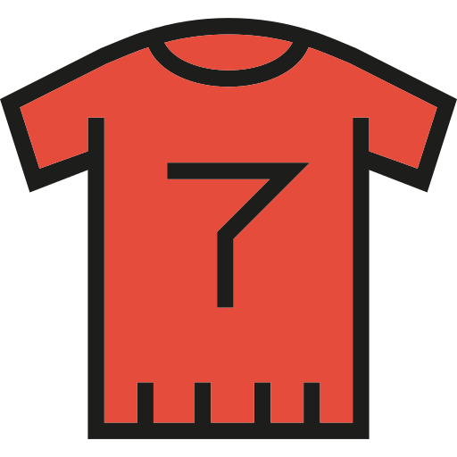 camiseta de futbol Generic Outline Color icono
