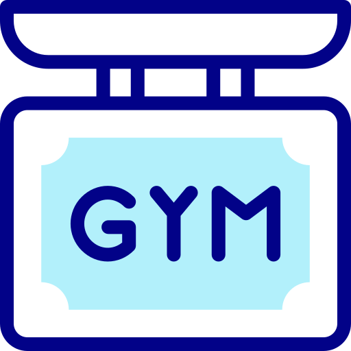 Gym Detailed Mixed Lineal color icon