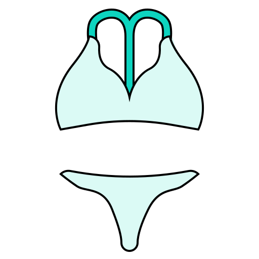 bikini Generic Thin Outline Color icon