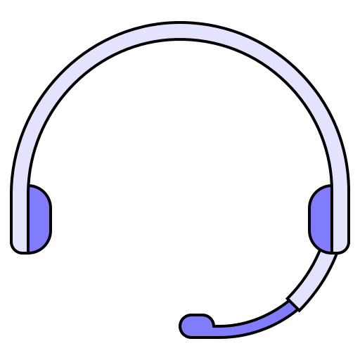 micrófono de auriculares Generic Thin Outline Color icono