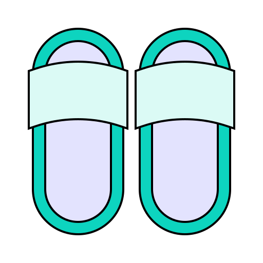 chaussons Generic Thin Outline Color Icône