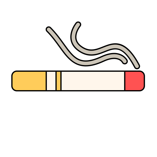 Área de fumadores Generic Thin Outline Color icono