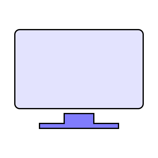 televisión Generic Thin Outline Color icono