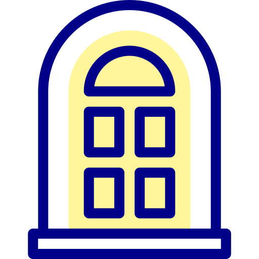 Door Detailed Mixed Lineal color icon