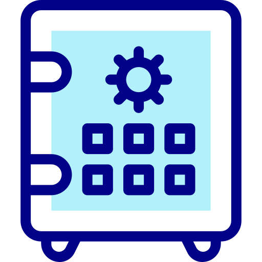 金庫 Detailed Mixed Lineal color icon