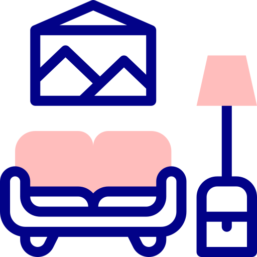 sala de estar Detailed Mixed Lineal color icono