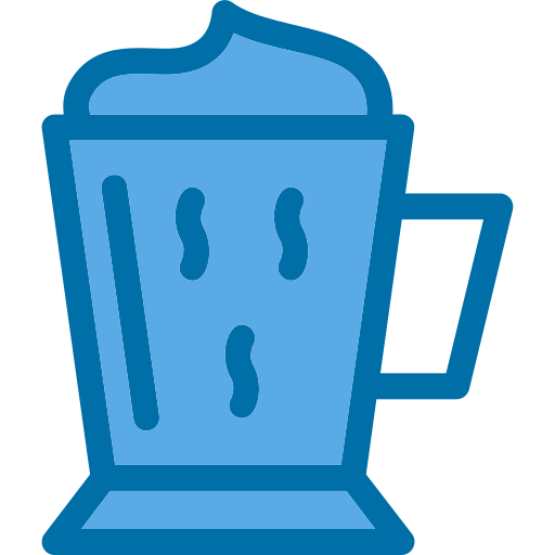 koffie met melk Generic Blue icoon