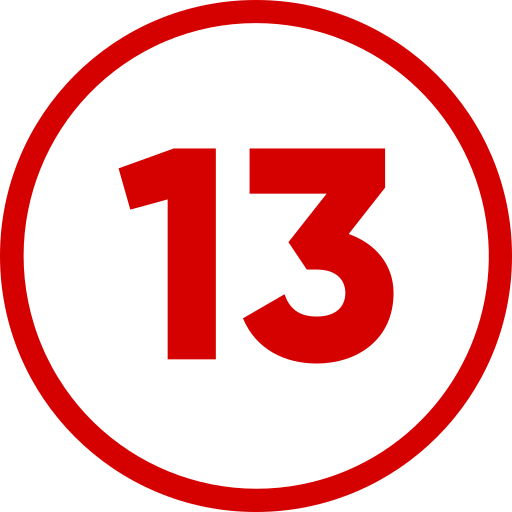 Номер 13 Generic Flat иконка