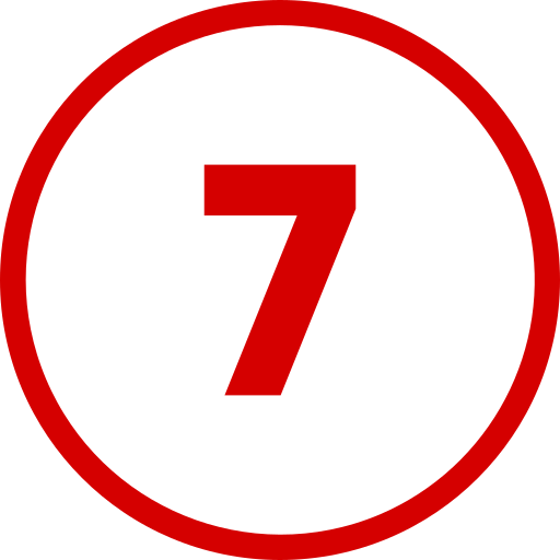 numer 7 Generic Flat ikona