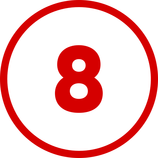 numer 8 Generic Flat ikona