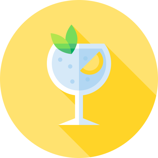 Gin tonic Flat Circular Flat icon