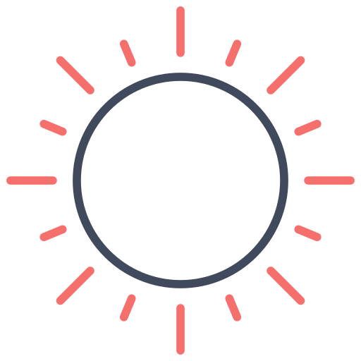 słońce Generic Outline Color ikona