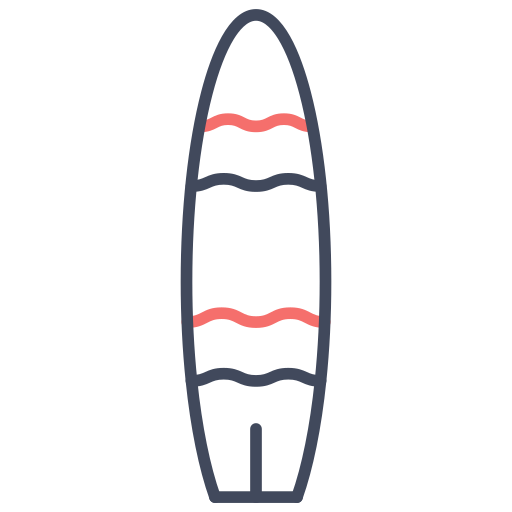 доска для серфинга Generic Outline Color иконка