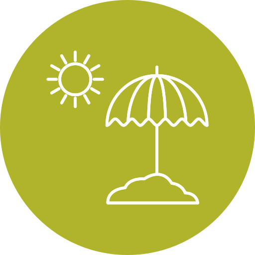 parasol słoneczny Generic Circular ikona