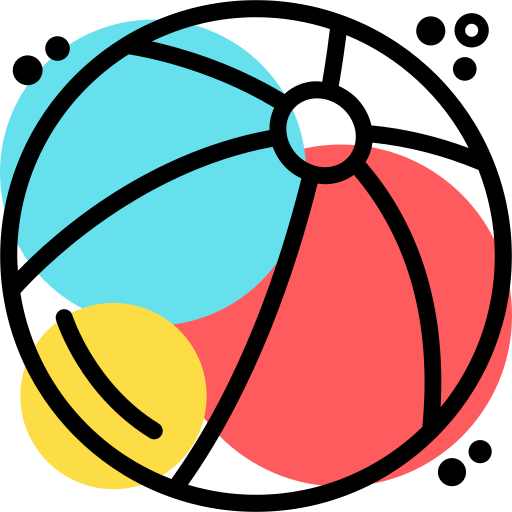 pelota de playa Generic Rounded Shapes icono