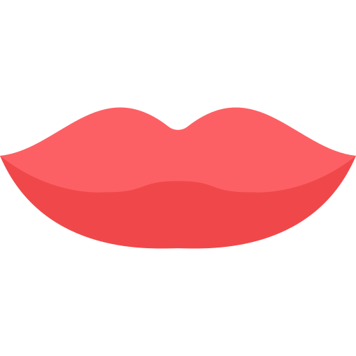 pocałunek Kawaii Flat ikona