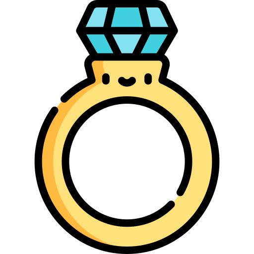 pierścionek zaręczynowy Kawaii Lineal color ikona