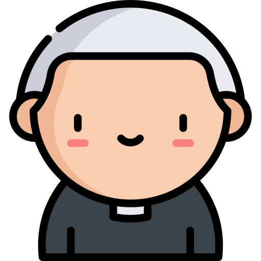priester Kawaii Lineal color icoon