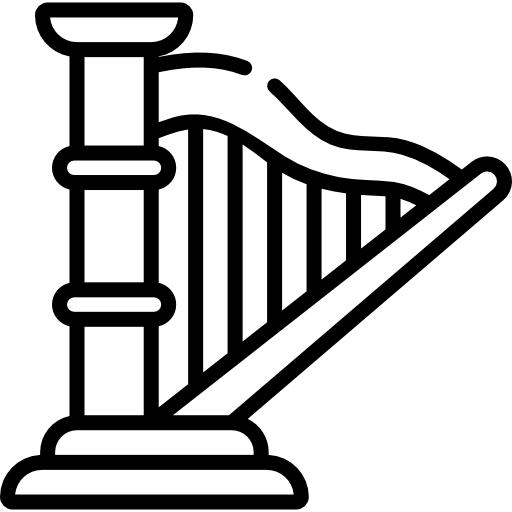 arpa Kawaii Lineal icono