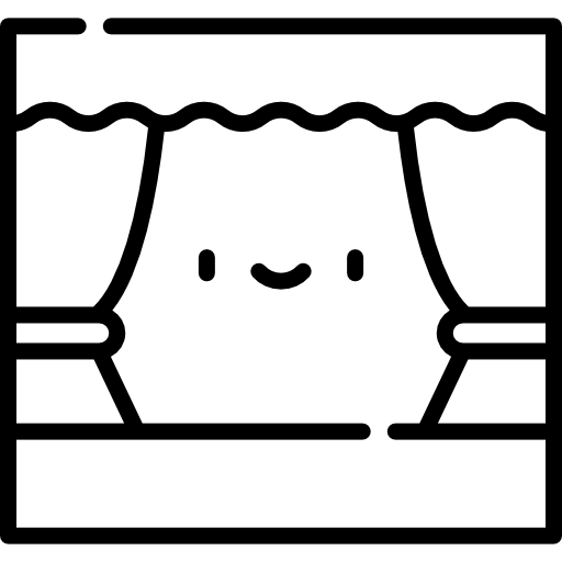 gordijn Kawaii Lineal icoon