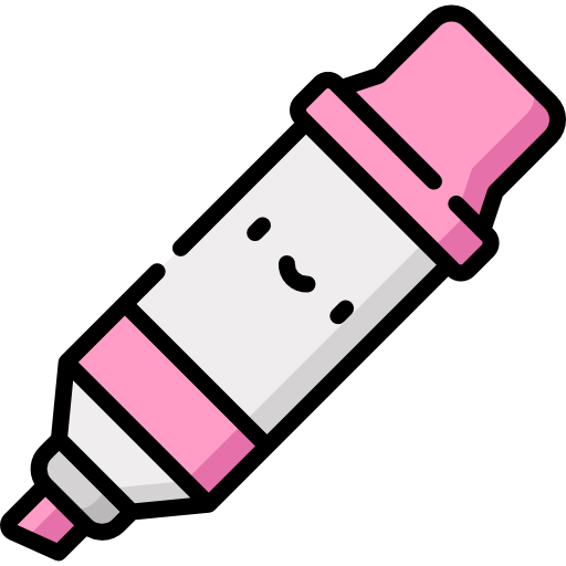 marker Kawaii Lineal color icon