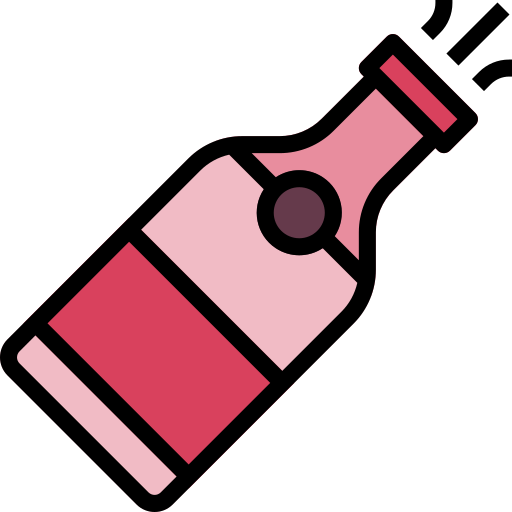 szampan mynamepong Lineal Color ikona
