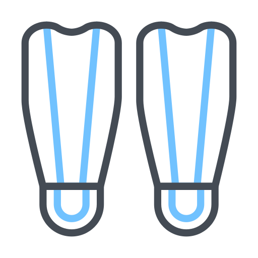 Flippers Generic Outline Color icon