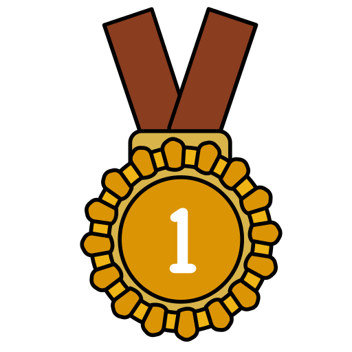 médaille d'or Generic Outline Color Icône