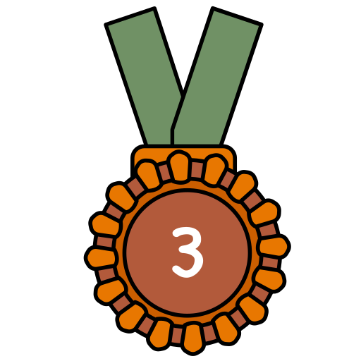 brązowy medal Generic Outline Color ikona