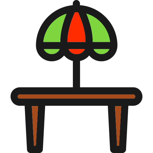 テーブル Generic Outline Color icon