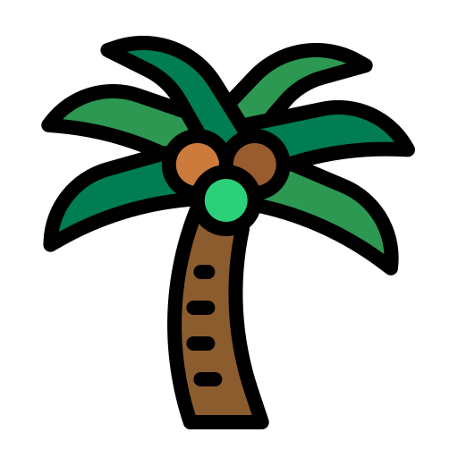 drzewo kokosowe Generic Outline Color ikona