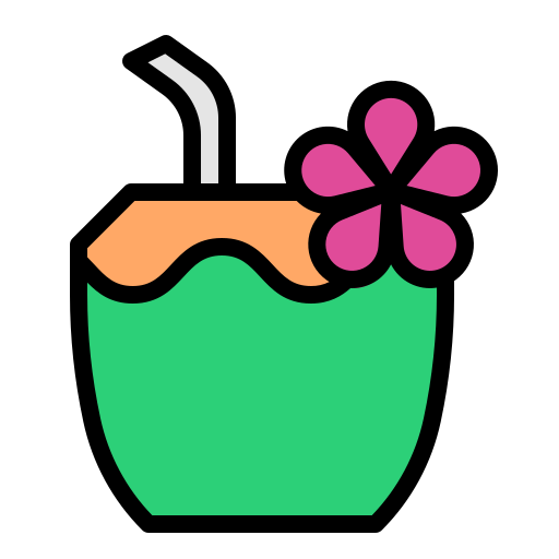 kokosnusswasser Generic Outline Color icon