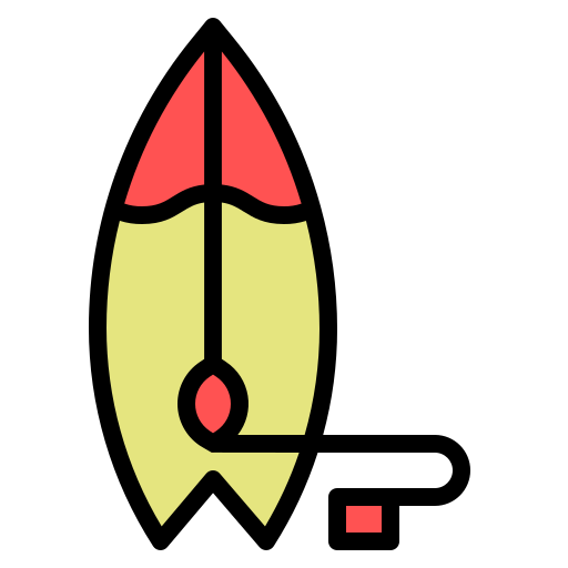 tavola da surf Generic Outline Color icona