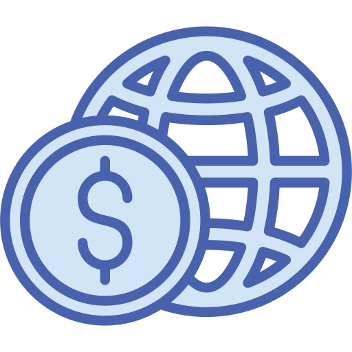 globale economie Generic Blue icoon